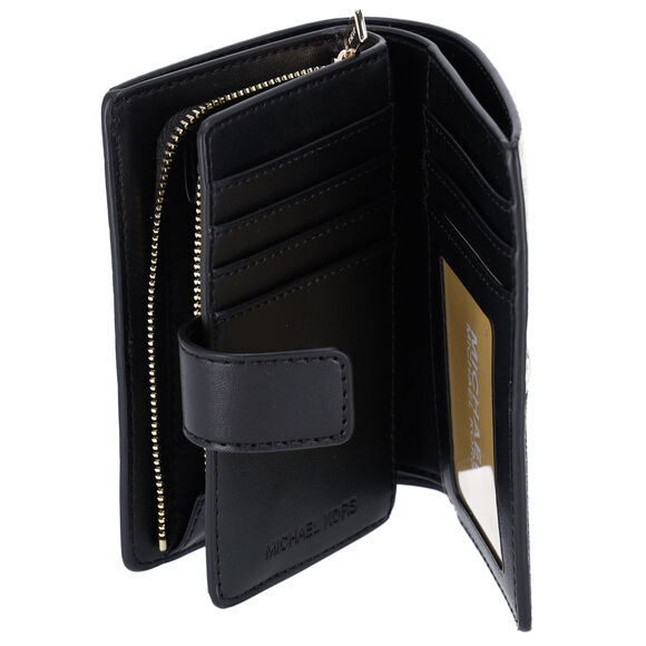 Michael Kors Jet Set Travel Medium Bifold Zip Coin ID Card Wallet Black Multi - Picture 5 of 6